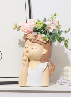 现代简约桌面仙女树脂多肉花盆家居阳台园艺景观花器盆栽容器