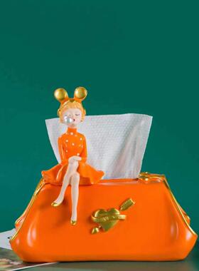 创意高档餐巾盒纸纳摆件家居客厅茶几KYN办公桌台书桌收桌面吧装