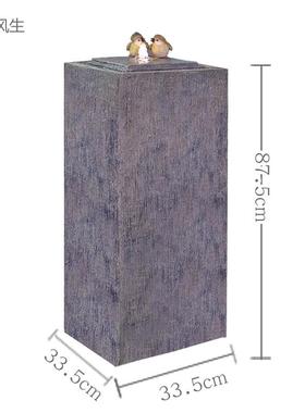 正品现代简轻奢办公室落地造约景装件饰酒店会客所厅流水摆循环水