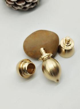 纯黄铜水滴形葫芦挂件可装朱砂手工diy汽车钥匙扣挂件配件