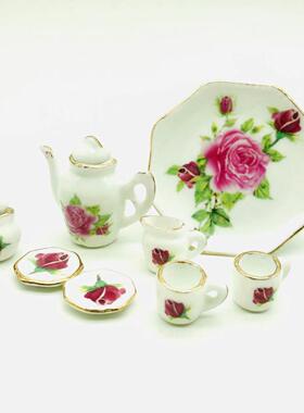 微缩食玩模型仿真黏土迷你袖珍场景拍摄陶瓷茶具dollhouse