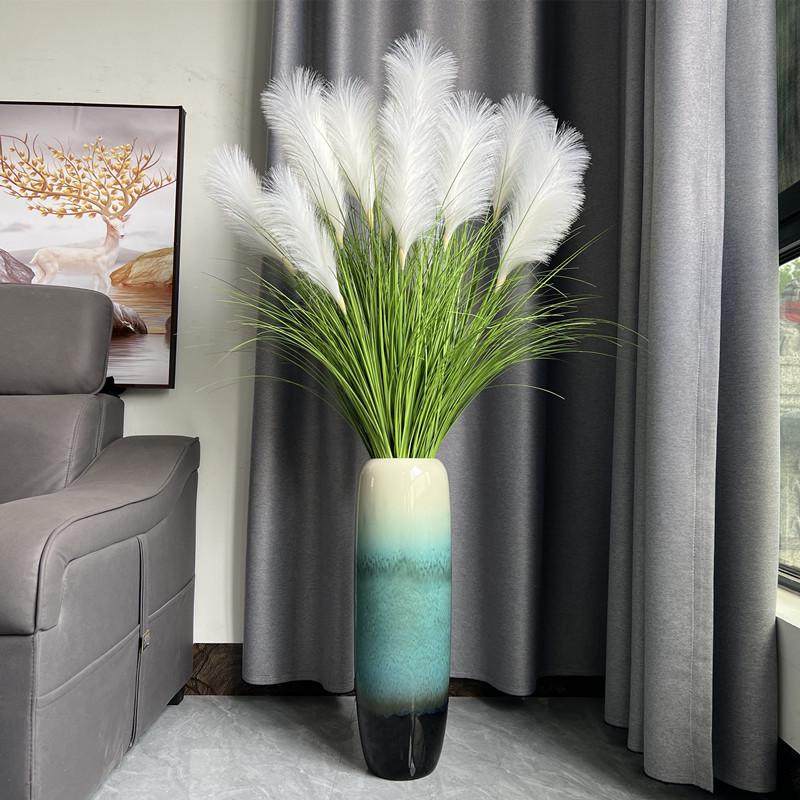 温旭室内摆件客厅室内装饰大仿真芦苇花卉仿真花假花落植物落地陶,淘宝优惠券,粉丝福利购,淘宝优惠卷