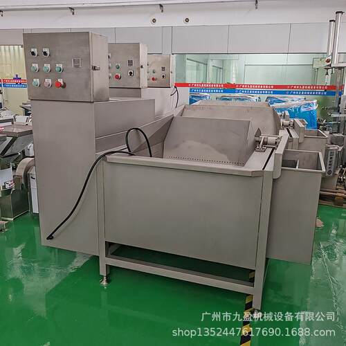 130L排骨肉类清洗机循环水单槽洗菜机翻斗式大型洗肉机啤水机 - 图0