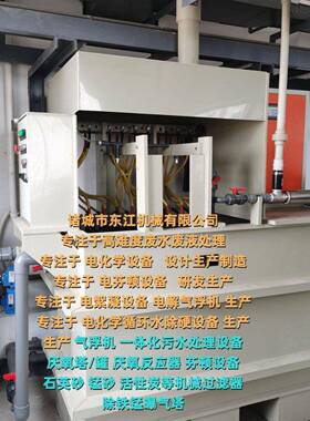 电催化氧化 电芬顿反应器  芬顿塔 电解气浮机卡槽 电絮凝设备