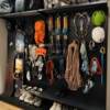 Hole board shelf storage rack multi-layer camping equipment storage outdoor supplies Internet celebrity blogger's same style home rack