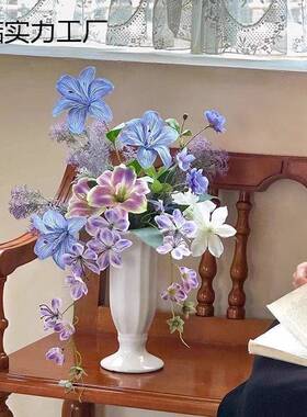 FQU束高端真假花围装饰高级造景场景布置拍照仿摆设轻奢桌面氛感