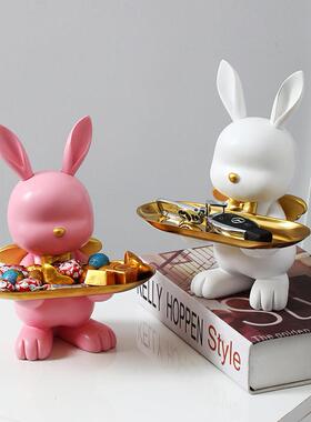 进门玄关件钥匙收摆客厅办公桌纳可面轻奢家居爱天使兔天使兔摆子