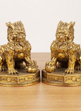 麒铜麟摆聚财纳435福麒麟家居店铺福铜麒麟装饰件八卦财聚福麒麟