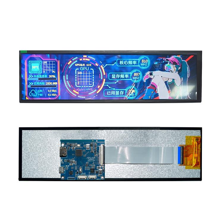 8.8-inch computer case secondary screen portable long screen HDMI monitoring Raspberry Pi touch AIDA64 display DIY