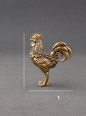 黄铜纯铜摆件桌面公鸡装饰摆件