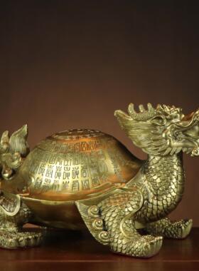 HBU铜乌龟龙龟铜千年龟寿字龟厂长寿龟礼品摆件家黄百寿万寿龟