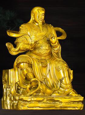 黄铜真武大帝神像摆件玄武祖师玄天上帝玄武大帝家用客厅佛堂供奉