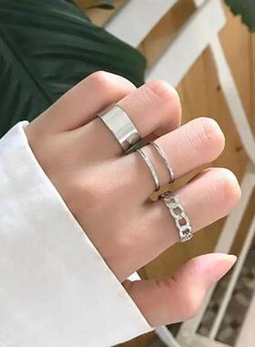 3Pcs Women Rings Korean Simple Ring Electroplating Finger Ri