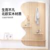 Solid wood hole board custom wall storage rack entry entrance wall partition wooden storage shelf hanging board display