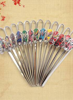 直销新款京剧脸谱书签金属古典中国风礼品书签老外特色工艺品出国