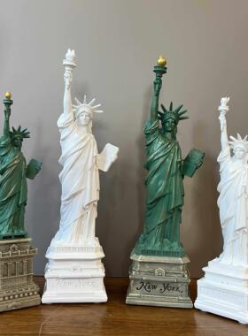 美国纽约自由女神雕像树脂雕塑大尺寸摆件书桌装饰品旅游纪念品