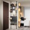 Perforated board storage rack ultra-thin door storage multi-layer wall ceiling bedroom entrance coat and hat hanging rack