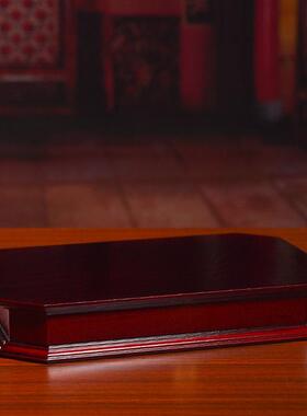 可定制木底座佛像底座刻字加高供奉家用财神陶瓷花摆件垫高底座台