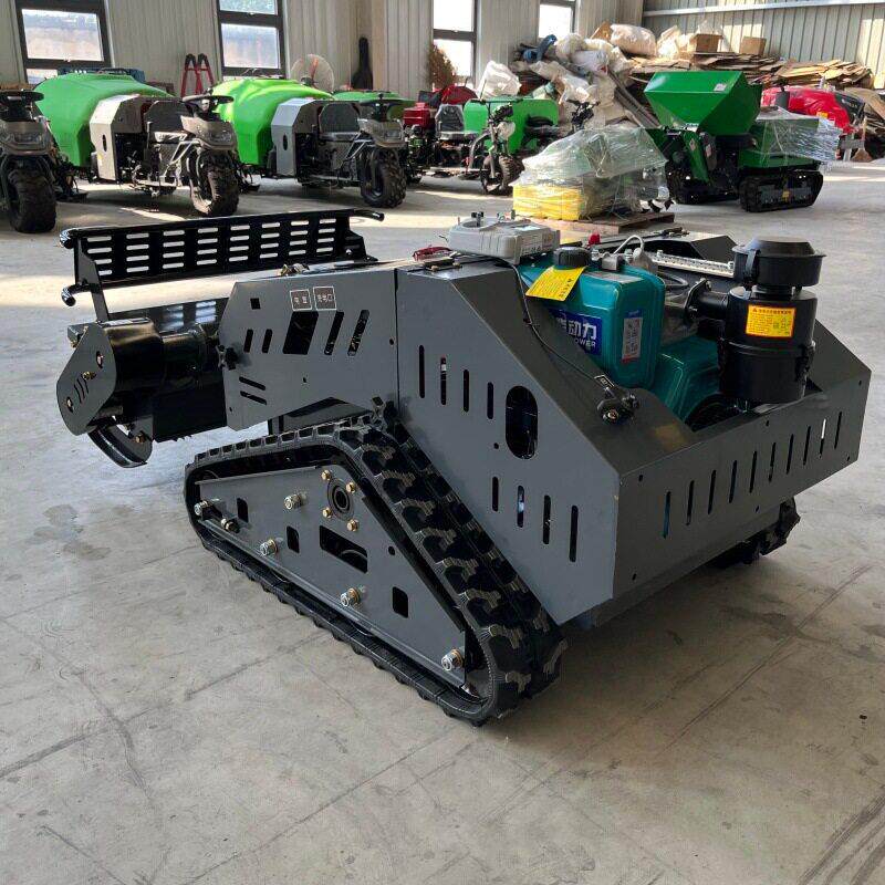 Unmanned greenhouse remote control micro-tiller tea garden nursery orchard crawler weeder pastoral management machine