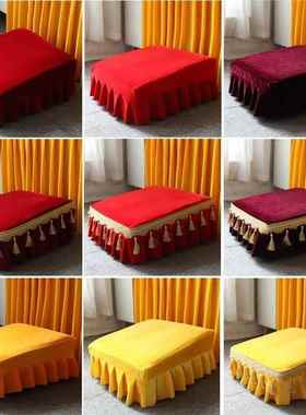 定做拜垫垫套跪拜实木神禅修寺庙跪凳套蒲团打坐垫套