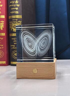 洛伦兹蝴蝶三维空间模型 高级感桌面摆件 毕业季教师节物理礼物