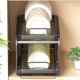 Kitchen pull-out dishes storage rack cabinet bowl rack pull-out basket drawer type bowl plate dish drain storage rack stainless steel
