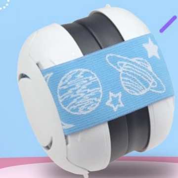 保护听力隔音睡觉儿童学习可调头戴式降噪耳罩休息节噪音降低使用 - 图0