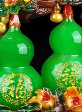 厂家直销水晶发财树双葫芦招财摆件玄关桌面装饰礼品摆件