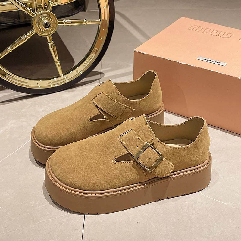 春秋全包勃肯鞋女2026新款厚底松糕百搭增高一脚蹬乐福单鞋0113z,淘宝优惠券,粉丝福利购,淘宝优惠卷