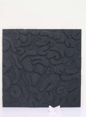 装现代简约肌理纹树桌脂板画饰画黑色创摆件面客厅意RPG酒店样板