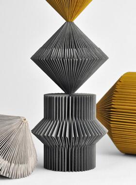 一匚现代简约新中式书房桌几何手工折纸摆件样板房售楼处软装饰品