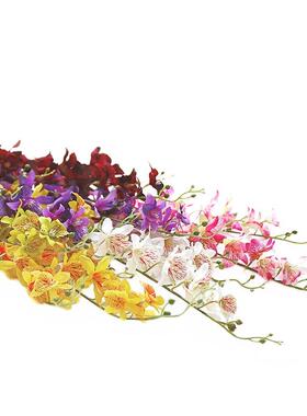 和家PU手感百合玉兰仿真花石斛跳舞兰绢花白色陶瓷花瓶1件套礼品