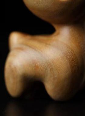 绿檀一鹿木雕小鹿一路实木质手工手把玩件网红一鹿有你