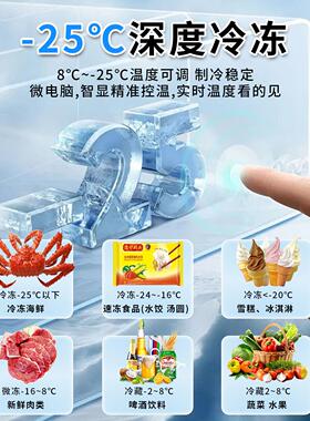蔚岚冷藏冷冻展示柜超市雪糕冰柜商用大容量视窗无霜组合岛柜卧式