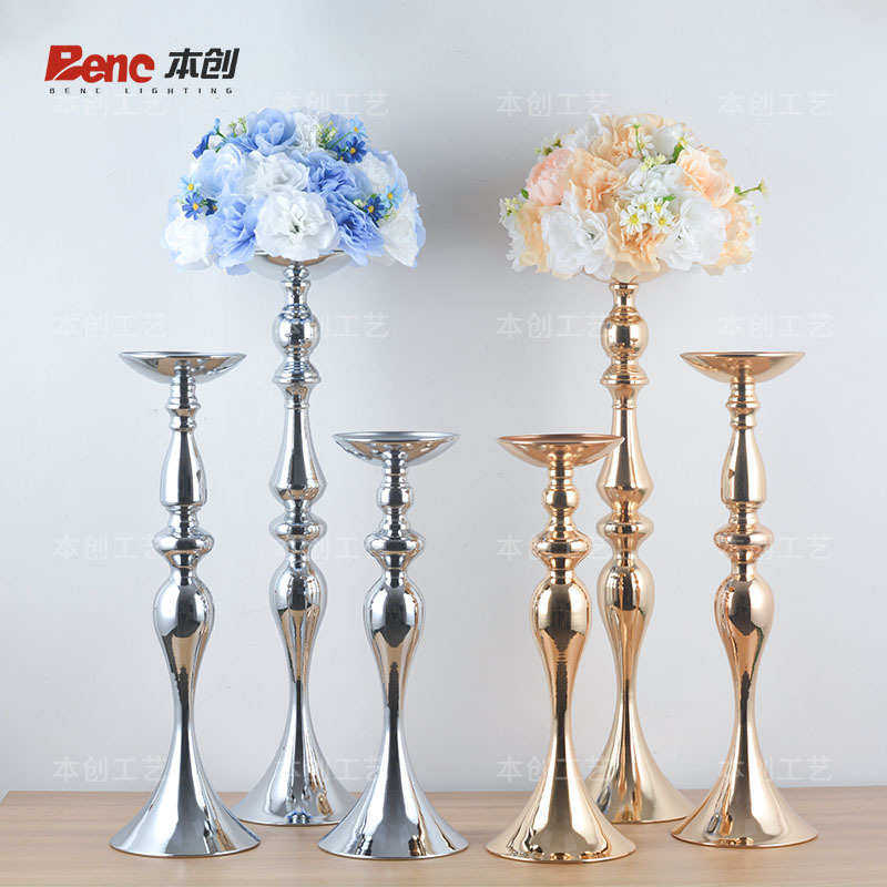 舞台装饰新款婚庆道具路引铁艺电镀花器花瓶摆件欧式酒店装饰品,淘宝优惠券,粉丝福利购,淘宝优惠卷