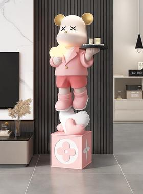 暴力熊客厅落地大摆件电视柜沙发旁边几家居装饰品灯开业乔迁礼物