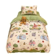 Ins Cotton Small Fresh Cartoon Student Door Three-Piece Set Pure Cotton Quilt Cover Bed Sheet Four-Piece Set Bedding