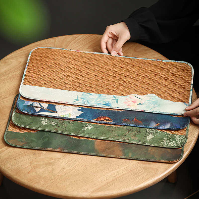 藤编竹报平安小茶席干泡茶席垫子家用禅意茶桌茶垫茶具茶道配件,淘宝优惠券,粉丝福利购,淘宝优惠卷