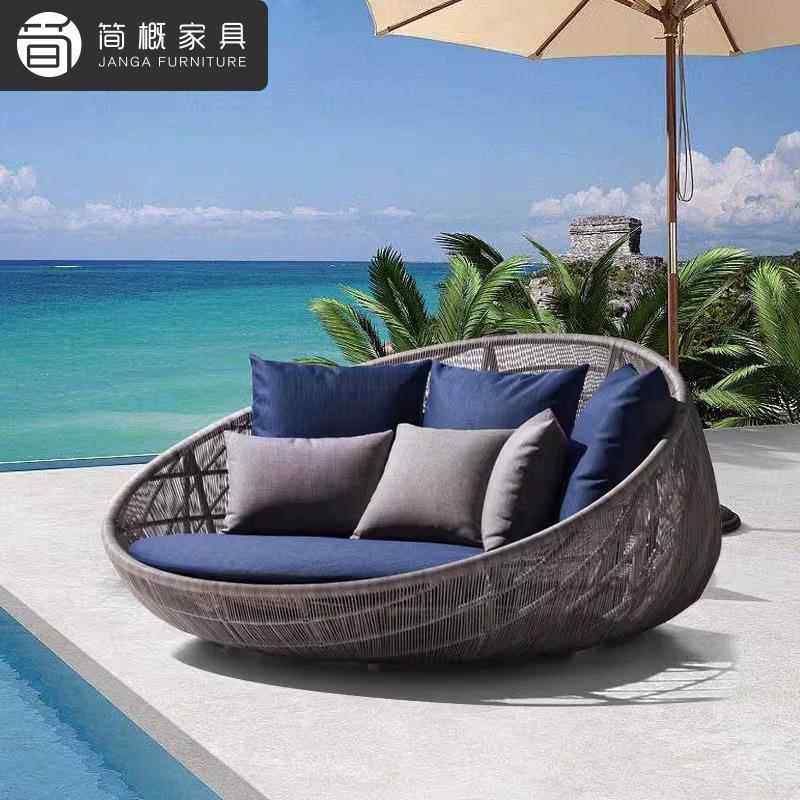 户外躺露天藤沙发10-29-1别沙墅民宿沙发家具休闲泳沙滩日床池光,淘宝优惠券,粉丝福利购,淘宝优惠卷