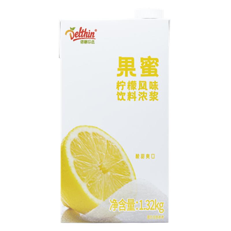 德馨珍选果蜜柠檬水专用糖浆柠檬风味饮料浓浆浓缩汁奶茶店原料1L - 图3