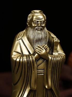 孔子像摆件孔夫子彷铜像客厅书房摆设送老师校庆礼品纪念品工艺礼