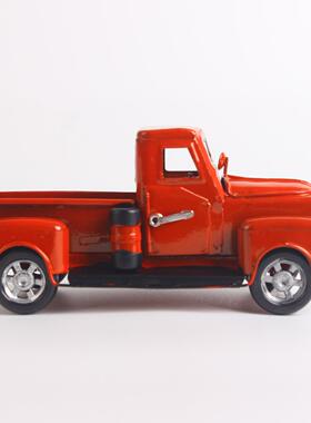 直销新款复古手工铁皮汽车模型 旅行版皮卡车汽车模型/铁皮车模工