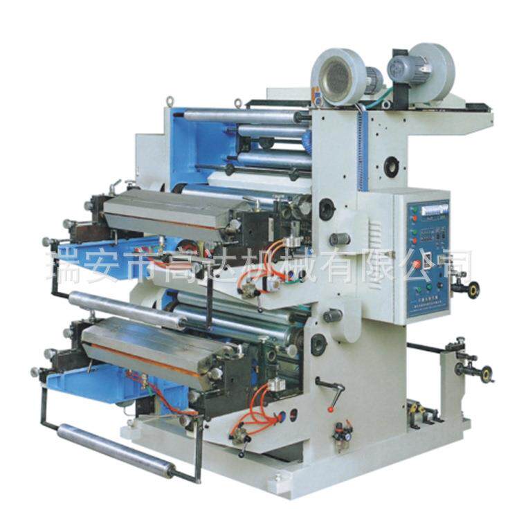 Manufacturer supplies KDF flexographic two-color printing machine PE plastic web film high-speed two-color letterpress printing machine