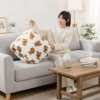 Round ground futon pier Japanese-style cushion fabric bay window living room tatami lazy low stool footrest cushion