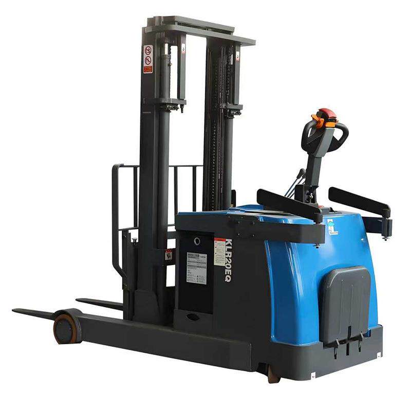 KLR-E forklift high-lift storage forklift efficient electric stacker pedal standing reach forklift
