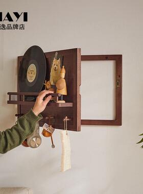 家逸实木电表箱装饰画电表箱遮挡创意改造置物架电闸箱墙上收纳架