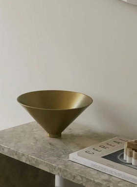 简约现代金色收纳果盘样板间民宿家居书房客厅玄关器皿装饰品摆设