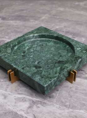 新中式大理石金属烟灰缸样面板房售楼品0005部卧室书桌房餐厅饰摆