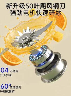 小南瓜 新款便携式碎冰榨汁杯夏日冷饮蔬菜汁果蔬汁奶昔果汁杯