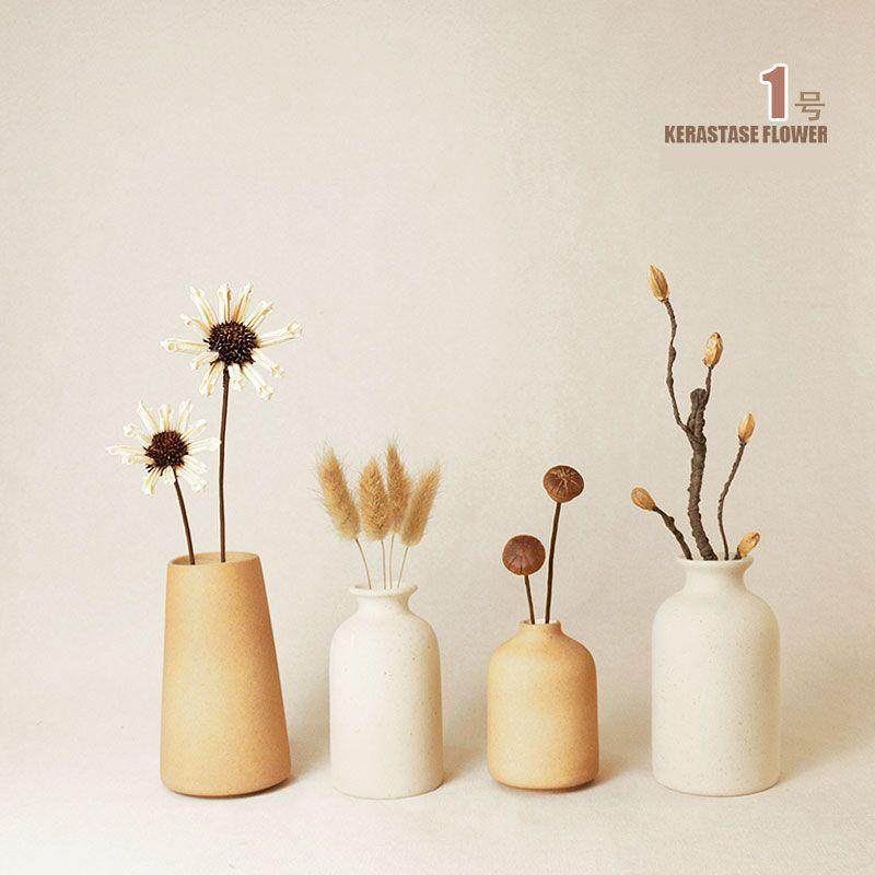 奶油风客厅干花花瓶插花斗柜摆件高级感小众玄关电视柜餐桌装饰品,淘宝优惠券,粉丝福利购,淘宝优惠卷